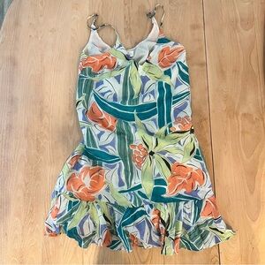 Paris Atelier & other stories Floral Tropical Print Dress Green Blue Size 0